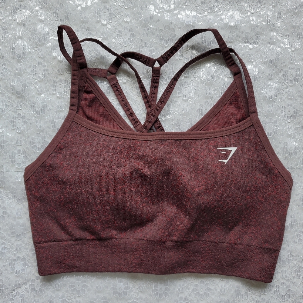 Gymshark brown Adapt Fleck Seamless Sports Bra | size s